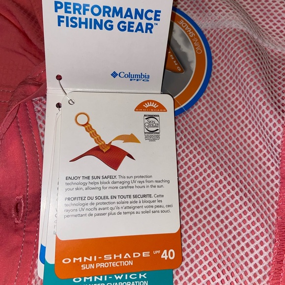🆕 Salmon Rose Colored Columbia Performance Fishing Gear Shirt - Picture 7 of 11